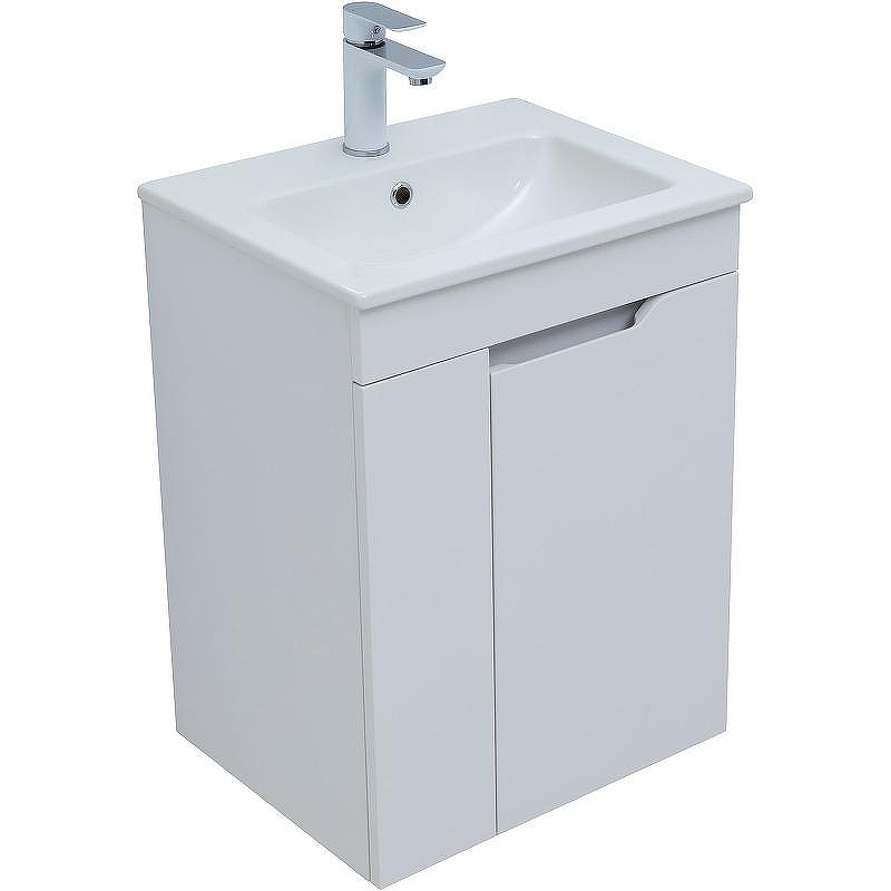 Тумба под раковину Aquanet Практика 50 330451 подвесная Белая матовая, купить, цена, заказать, магазин, доставка, скидка, промокод, купить, цена, заказать, магазин, доставка, скидка, промокод