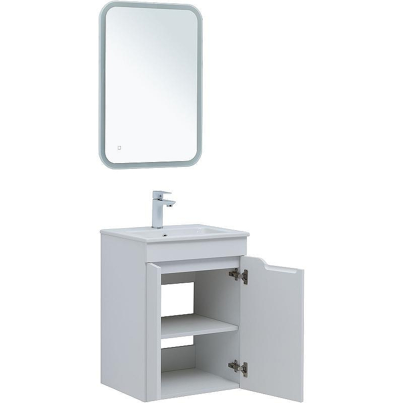 Тумба под раковину Aquanet Практика 50 330451 подвесная Белая матовая, купить, цена, заказать, магазин, доставка, скидка, промокод, купить, цена, заказать, магазин, доставка, скидка, промокод