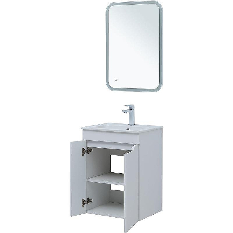 Тумба под раковину Aquanet Практика 50 330451 подвесная Белая матовая, купить, цена, заказать, магазин, доставка, скидка, промокод, купить, цена, заказать, магазин, доставка, скидка, промокод