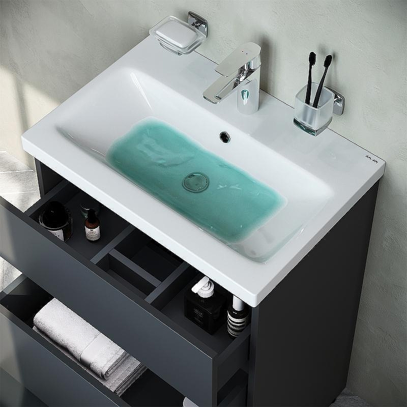 Тумба под раковину AM.PM Gem S 60 M91FSX0602GM Графит матовый, купить, цена, заказать, магазин, доставка, скидка, промокод, купить, цена, заказать, магазин, доставка, скидка, промокод