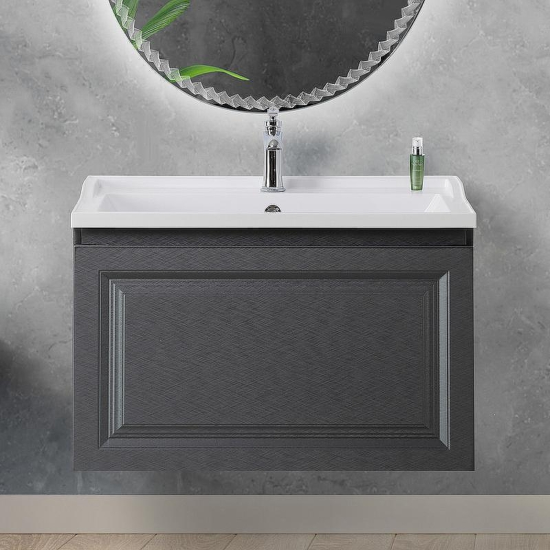 Тумба под раковину Cezares Giubileo 80 GIUBILEO-N-80-1C-SO-TIT-P подвесная Титан, купить, цена, заказать, магазин, доставка, скидка, промокод, купить, цена, заказать, магазин, доставка, скидка, промокод