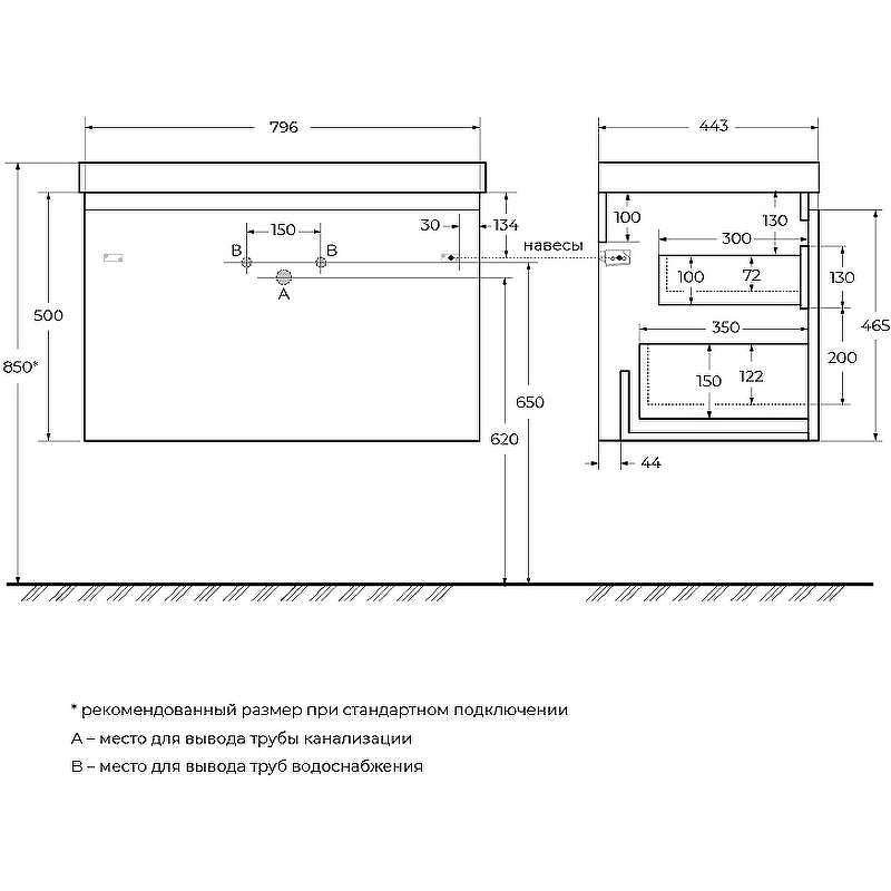 Тумба под раковину Cezares Giubileo 80 GIUBILEO-N-80-1C-SO-TIT-P подвесная Титан, купить, цена, заказать, магазин, доставка, скидка, промокод, купить, цена, заказать, магазин, доставка, скидка, промокод