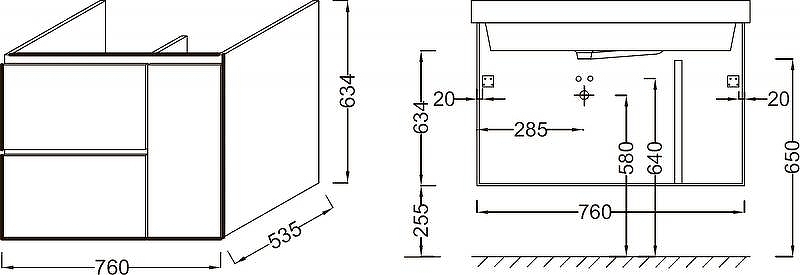 Тумба под раковину Jacob Delafon Soprano 76 EB1333-E10 подвесная Квебекский дуб, купить, цена, заказать, магазин, доставка, скидка, промокод, купить, цена, заказать, магазин, доставка, скидка, промокод