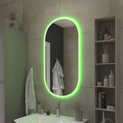 Зеркало Cezares Ellisse 50 CZR-SPC-ELS-500-950-RGB-TCH с подсветкой с сенсорным выключателем и функцией памяти