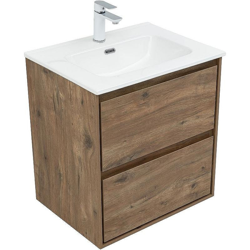 Тумба под раковину Aquanet Милан 60 336377 подвесная Дуб рустикальный, купить, цена, заказать, магазин, доставка, скидка, промокод, купить, цена, заказать, магазин, доставка, скидка, промокод