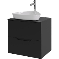 Тумба с раковиной Orange Line 60 Li-60TubMDF+B07-500W подвесная Черная матовая, купить, цена, заказать, магазин, доставка, скидка, промокод, купить, цена, заказать, магазин, доставка, скидка, промокод