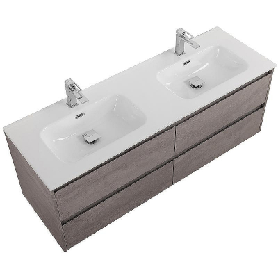 Тумба под раковину BelBagno Kraft 140 KRAFT-1400-4C-SO-2-CG подвесная Cemento Grigio