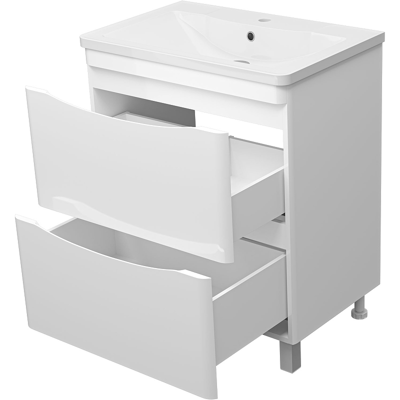 Тумба с раковиной Misty Атлантик 70 УТ000012600 Белая, купить, цена, заказать, магазин, доставка, скидка, промокод, купить, цена, заказать, магазин, доставка, скидка, промокод