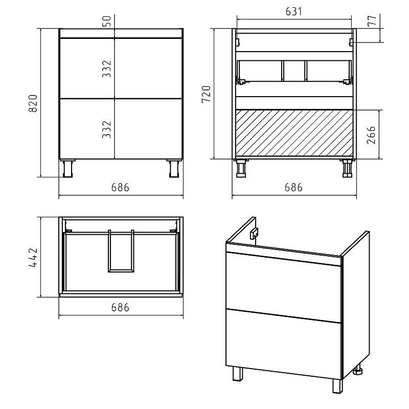 Тумба с раковиной Misty Атлантик 70 УТ000012600 Белая, купить, цена, заказать, магазин, доставка, скидка, промокод, купить, цена, заказать, магазин, доставка, скидка, промокод