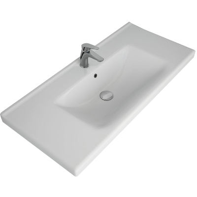 Тумба с раковиной Misty Аврора 100 УТ000024195 Белая матовая