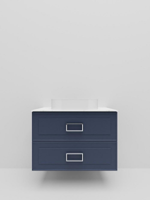 Тумба под раковину La Fenice Cubo Twin 80 FNC-01-CUB-BG-80-2 подвесная Синяя матовая