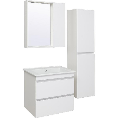 Шкаф пенал Runo Манхэттен 35 00-00001048 подвесной Белый