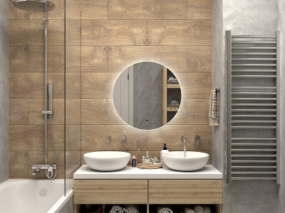 Зеркало Misty Аламак 65 АЛА-02-645-14 с подсветкой с бесконтактным выключателем и подогревом