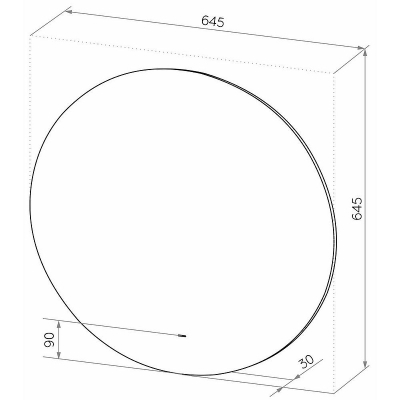 Зеркало Misty Аламак 65 АЛА-02-645-14 с подсветкой с бесконтактным выключателем и подогревом