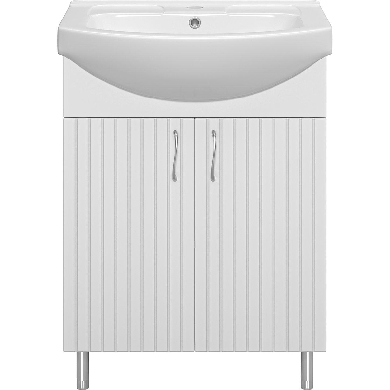 Тумба с раковиной Misty Изео 65 УТ000015761 Белая, купить, цена, заказать, магазин, доставка, скидка, промокод, купить, цена, заказать, магазин, доставка, скидка, промокод