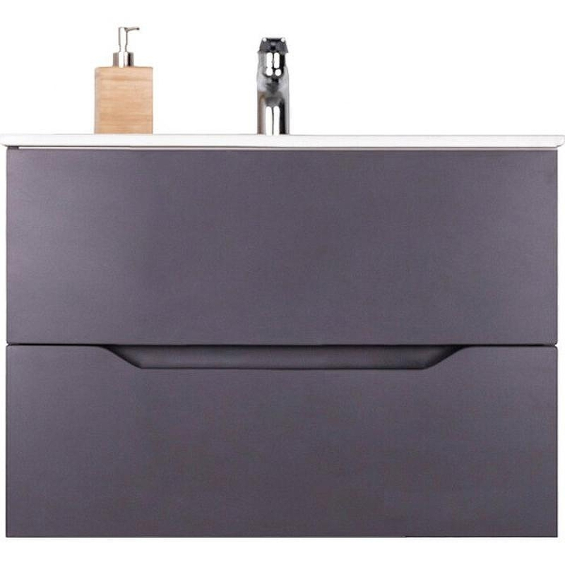 Тумба с раковиной Orange Line 80 Li-80Tug+Ra подвесная Графит матовый, купить, цена, заказать, магазин, доставка, скидка, промокод, купить, цена, заказать, магазин, доставка, скидка, промокод