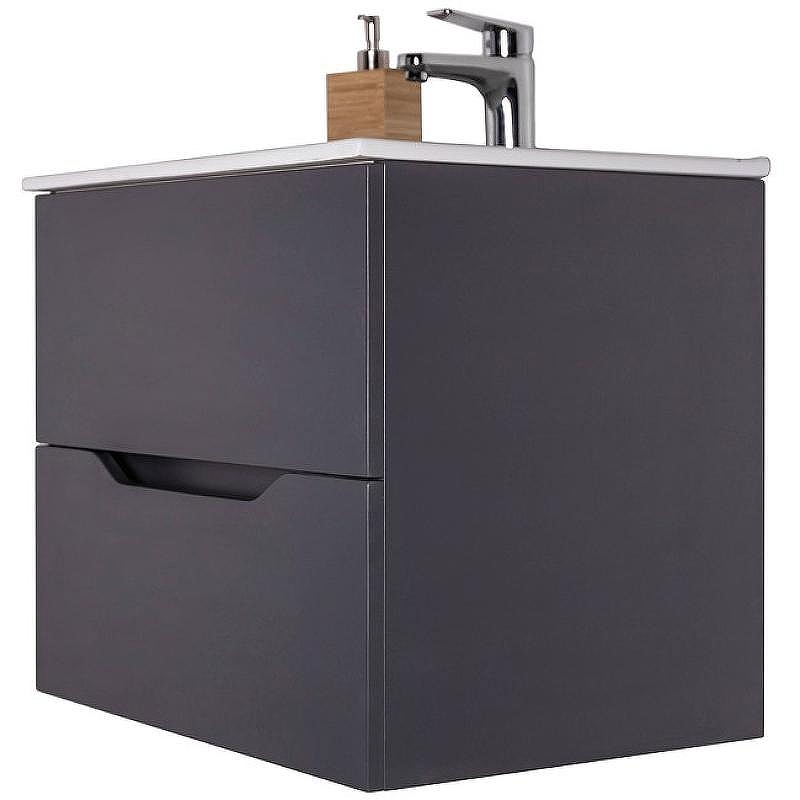 Тумба с раковиной Orange Line 80 Li-80Tug+Ra подвесная Графит матовый, купить, цена, заказать, магазин, доставка, скидка, промокод, купить, цена, заказать, магазин, доставка, скидка, промокод