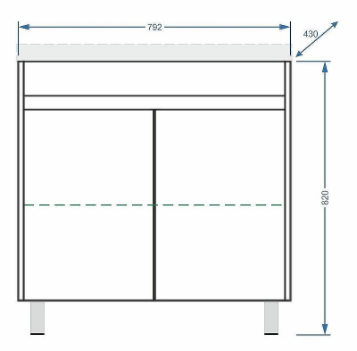 Тумба под раковину Stella Polar Фаворита 80 SP-00000164 Белая