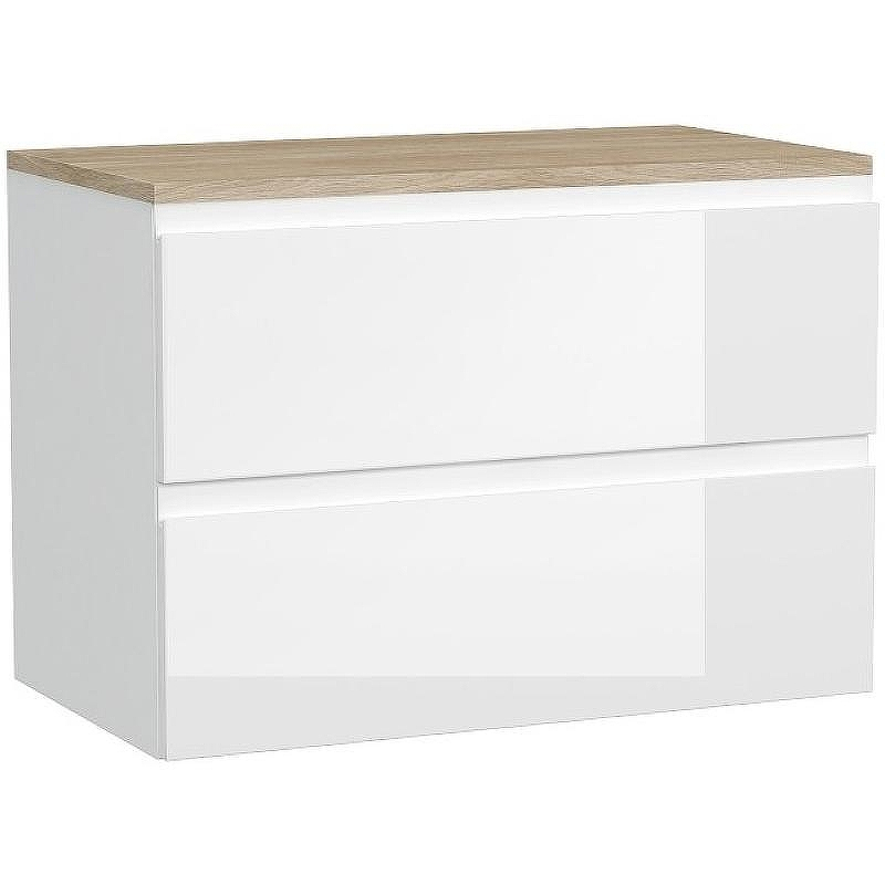 Тумба под раковину Cersanit Moduo 80 SB-SZ-MOD80-BL/Wh подвесная Белая, купить, цена, заказать, магазин, доставка, скидка, промокод, купить, цена, заказать, магазин, доставка, скидка, промокод