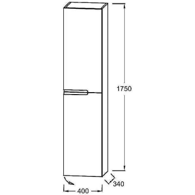 Шкаф пенал Jacob Delafon Nona 40 EB1983RRU-G1C подвесной Белый глянцевый