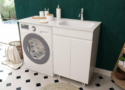 Тумба с раковиной Эстет Barcelona Luxe 120 R ФР-00007066 Белая