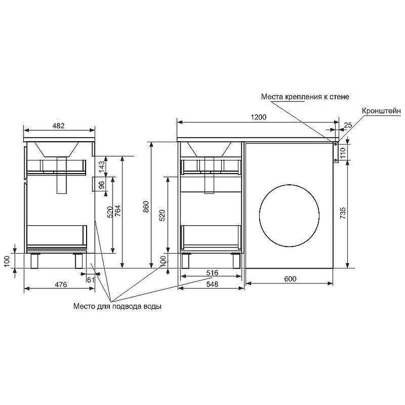 Тумба с раковиной Эстет Dallas Luxe 120 R ФР-00001920 Белая, купить, цена, заказать, магазин, доставка, скидка, промокод, купить, цена, заказать, магазин, доставка, скидка, промокод