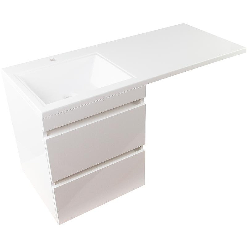 Тумба под раковину Style Line Даллас Люкс Plus 120 СС-00002351 подвесная Белая, купить, цена, заказать, магазин, доставка, скидка, промокод, купить, цена, заказать, магазин, доставка, скидка, промокод