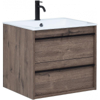 Тумба с раковиной Aquanet Lino 60 271944 подвесная Дуб Веллингтон, купить, цена, заказать, магазин, доставка, скидка, промокод, купить, цена, заказать, магазин, доставка, скидка, промокод