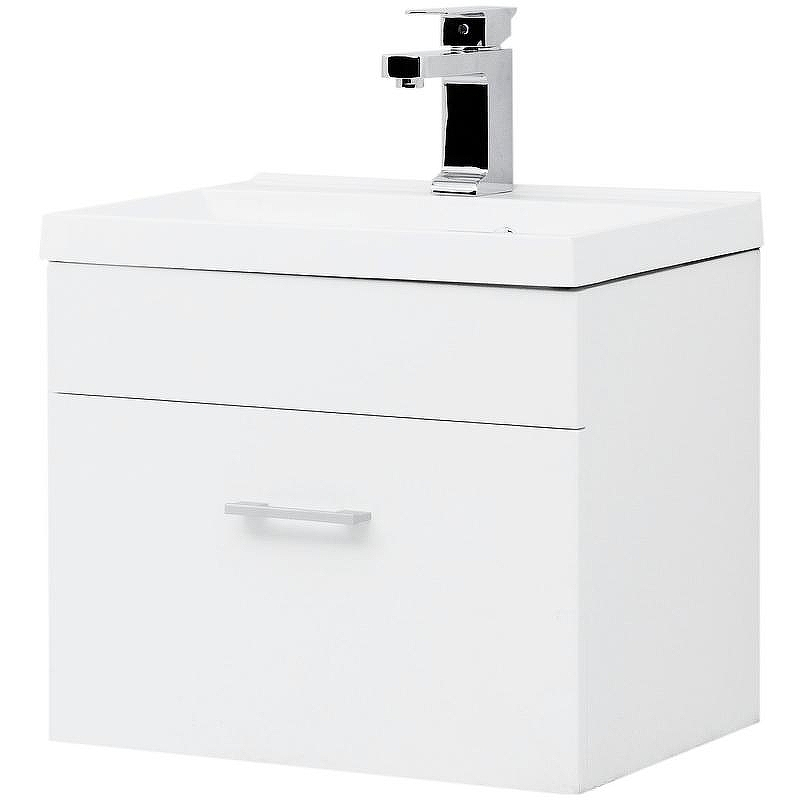 Тумба с раковиной Aquanet Нота 50 287705 подвесная Белая, купить, цена, заказать, магазин, доставка, скидка, промокод, купить, цена, заказать, магазин, доставка, скидка, промокод