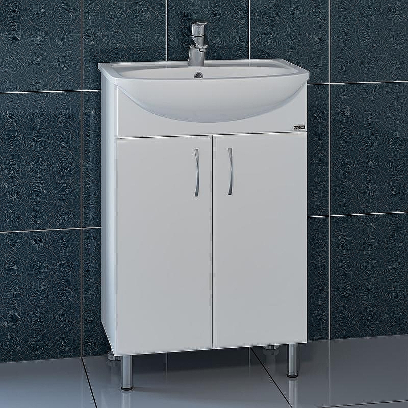 Тумба под раковину СанТа Уют 55 Белая, купить, цена, заказать, магазин, доставка, скидка, промокод, купить, цена, заказать, магазин, доставка, скидка, промокод