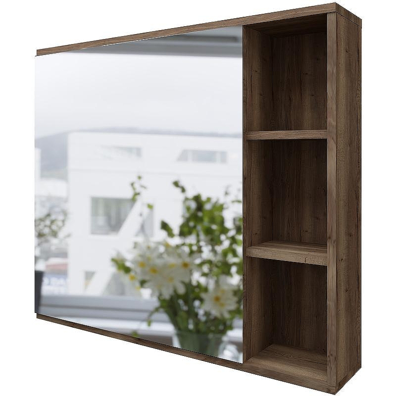 Зеркальный шкаф Grossman Форта 80 2080022 Темный дуб галифакс, купить, цена, заказать, магазин, доставка, скидка, промокод, купить, цена, заказать, магазин, доставка, скидка, промокод