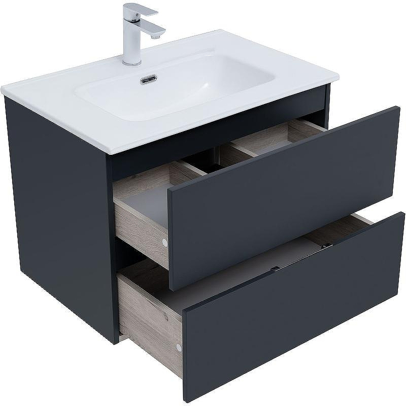 Тумба под раковину Aquanet Алвита New 70 303908 подвесная Антрацит, купить, цена, заказать, магазин, доставка, скидка, промокод, купить, цена, заказать, магазин, доставка, скидка, промокод