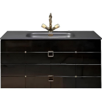 Тумба под раковину Boheme Armadi Art Vallessi Avangarde Piazza 80 841-080-BG подвесная Черная Золото, купить, цена, заказать, магазин, доставка, скидка, промокод, купить, цена, заказать, магазин, доставка, скидка, промокод