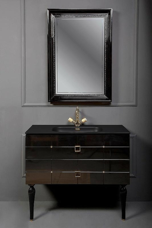 Тумба под раковину Boheme Armadi Art Vallessi Avangarde Piazza 80 841-080-BG подвесная Черная Золото, купить, цена, заказать, магазин, доставка, скидка, промокод, купить, цена, заказать, магазин, доставка, скидка, промокод