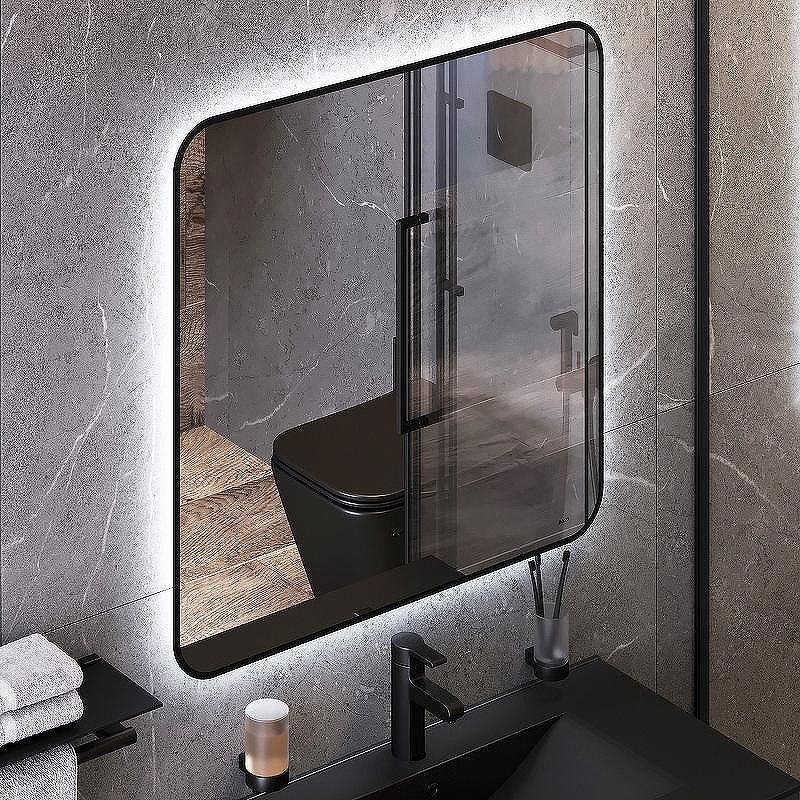 Зеркало Bond Loft 80x80 M35ZE-8080 с подсветкой Черное глянцевое с бесконтактным выключателем, купить, цена, заказать, магазин, доставка, скидка, промокод, купить, цена, заказать, магазин, доставка, скидка, промокод