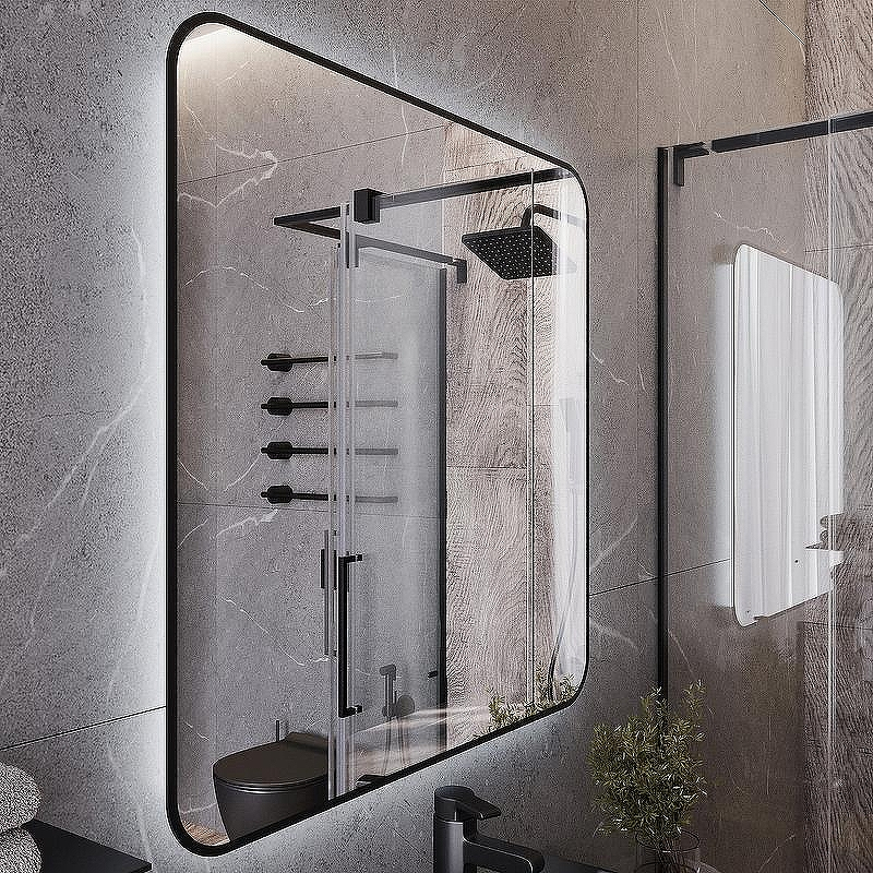 Зеркало Bond Loft 80x80 M35ZE-8080 с подсветкой Черное глянцевое с бесконтактным выключателем, купить, цена, заказать, магазин, доставка, скидка, промокод, купить, цена, заказать, магазин, доставка, скидка, промокод