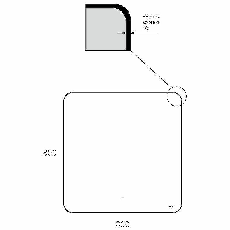 Зеркало Bond Loft 80x80 M35ZE-8080 с подсветкой Черное глянцевое с бесконтактным выключателем, купить, цена, заказать, магазин, доставка, скидка, промокод, купить, цена, заказать, магазин, доставка, скидка, промокод
