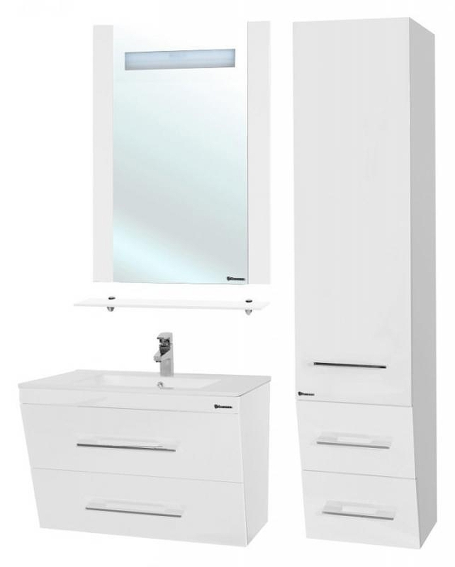 Шкаф пенал Bellezza Берта 40 4620705180010 подвесной Белый, купить, цена, заказать, магазин, доставка, скидка, промокод, купить, цена, заказать, магазин, доставка, скидка, промокод