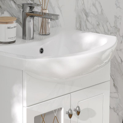 Тумба под раковину Volna Milena 55.2D tnMILENA55.2D-01 Белая