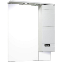 Зеркало со шкафом Runo Турин 65 R УТ000002103 с подсветкой Белое, купить, цена, заказать, магазин, доставка, скидка, промокод, купить, цена, заказать, магазин, доставка, скидка, промокод