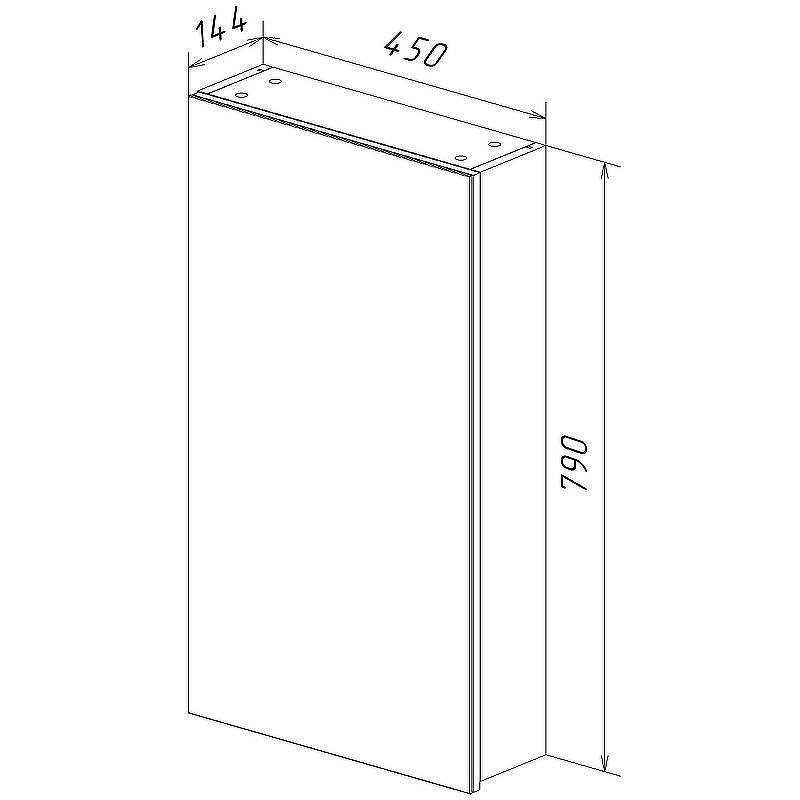 Зеркальный шкаф Lemark Universal 45 LM45ZS-U Белый глянец, купить, цена, заказать, магазин, доставка, скидка, промокод, купить, цена, заказать, магазин, доставка, скидка, промокод