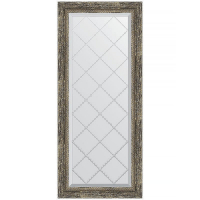 Зеркало Evoform Exclusive-G 123х53 BY 4049 с гравировкой в багетной раме - Старое дерево с плетением 70, купить, цена, заказать, магазин, доставка, скидка, промокод, купить, цена, заказать, магазин, доставка, скидка, промокод