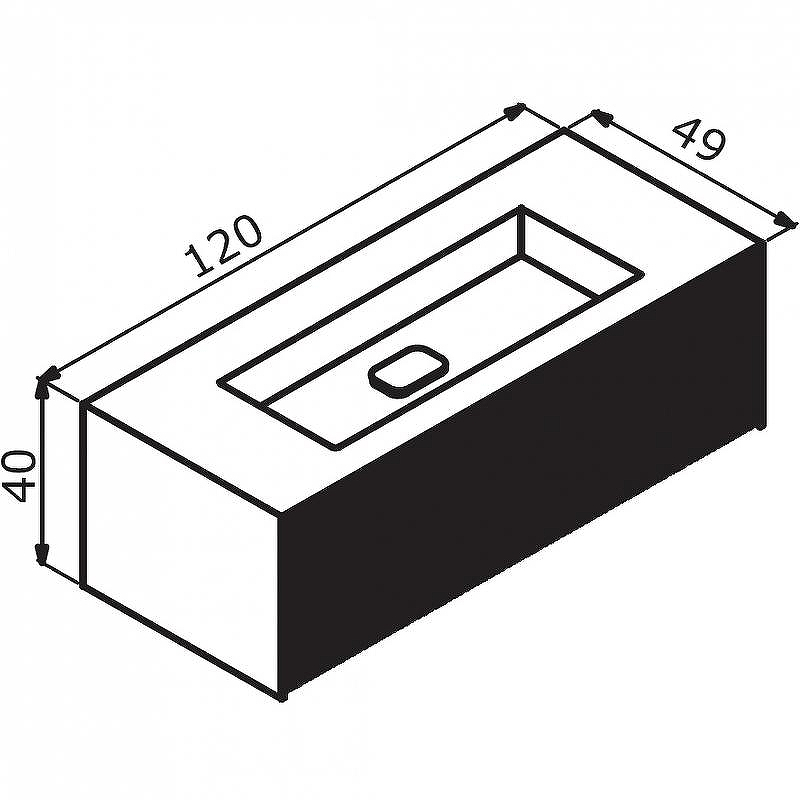 Тумба с раковиной Orka Cube 120 3000381 подвесная Антрацит матовый Белая, купить, цена, заказать, магазин, доставка, скидка, промокод, купить, цена, заказать, магазин, доставка, скидка, промокод