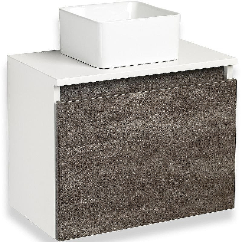 Тумба под раковину Runo Бари 50 00-00001377 подвесная Железный камень Белая, купить, цена, заказать, магазин, доставка, скидка, промокод, купить, цена, заказать, магазин, доставка, скидка, промокод