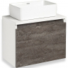 Тумба под раковину Runo Бари 50 00-00001377 подвесная Железный камень Белая, купить, цена, заказать, магазин, доставка, скидка, промокод, купить, цена, заказать, магазин, доставка, скидка, промокод