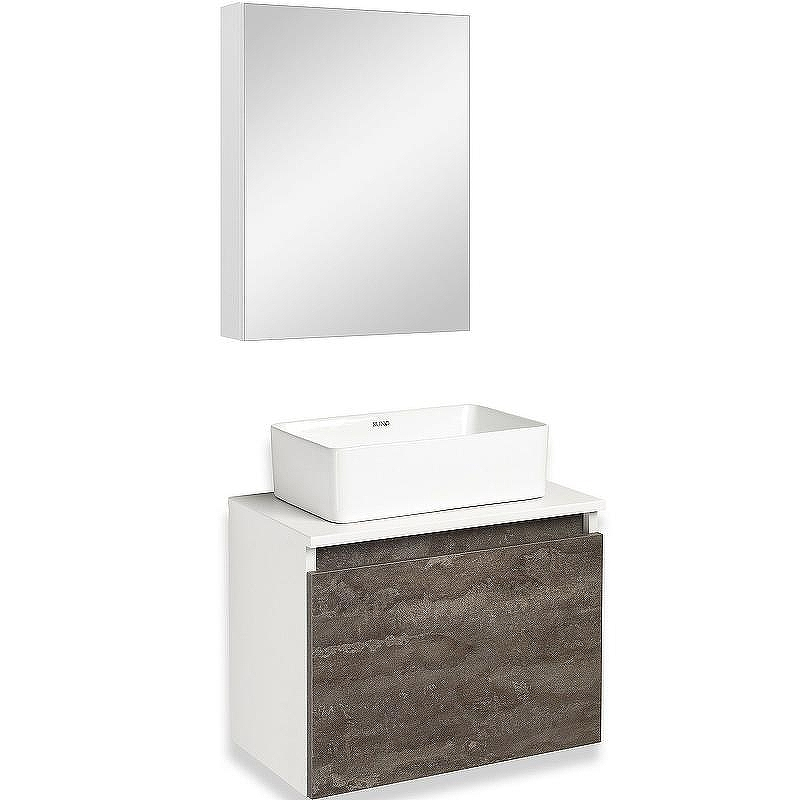 Тумба под раковину Runo Бари 50 00-00001377 подвесная Железный камень Белая, купить, цена, заказать, магазин, доставка, скидка, промокод, купить, цена, заказать, магазин, доставка, скидка, промокод