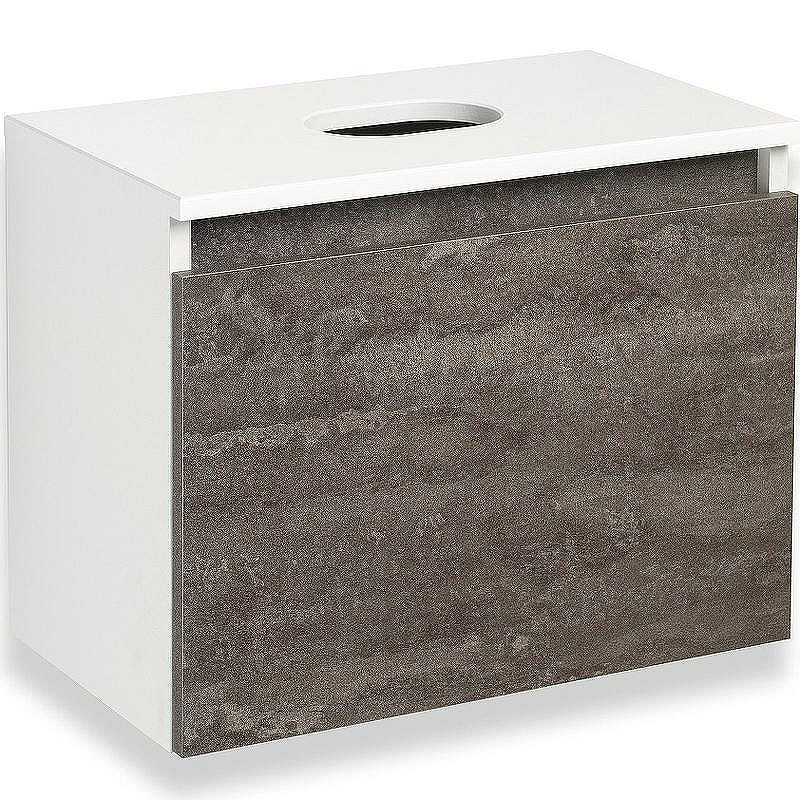 Тумба под раковину Runo Бари 50 00-00001377 подвесная Железный камень Белая, купить, цена, заказать, магазин, доставка, скидка, промокод, купить, цена, заказать, магазин, доставка, скидка, промокод