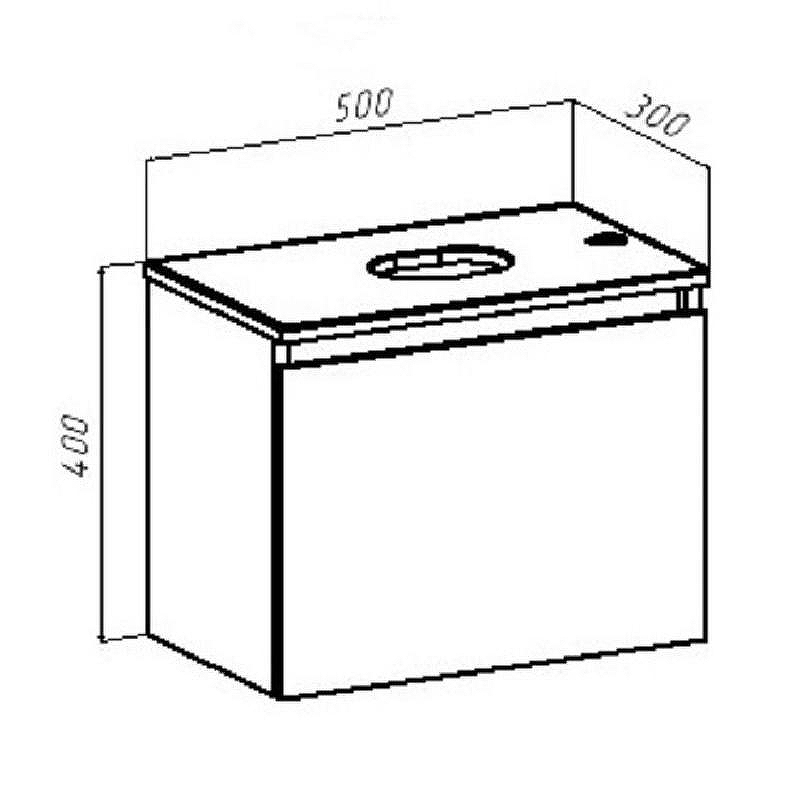 Тумба под раковину Runo Бари 50 00-00001377 подвесная Железный камень Белая, купить, цена, заказать, магазин, доставка, скидка, промокод, купить, цена, заказать, магазин, доставка, скидка, промокод