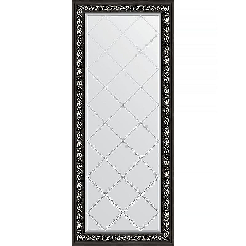 Зеркало Evoform Exclusive-G 154х65 BY 4139 с гравировкой в багетной раме - Черный ардеко 81, купить, цена, заказать, магазин, доставка, скидка, промокод, купить, цена, заказать, магазин, доставка, скидка, промокод