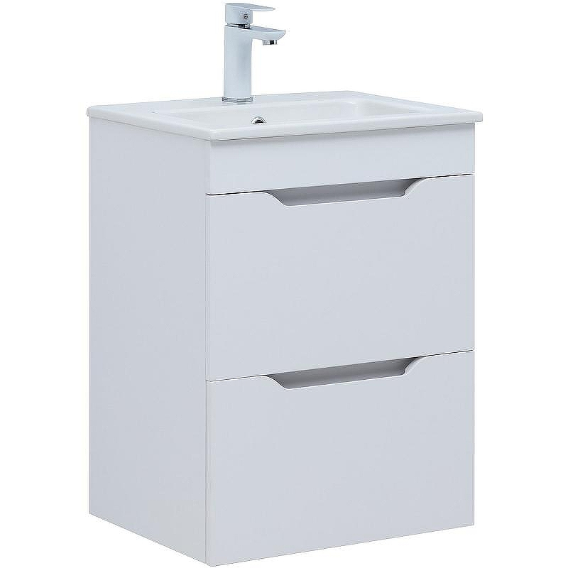 Тумба под раковину Aquanet Практика 50 330455 подвесная Белая матовая, купить, цена, заказать, магазин, доставка, скидка, промокод, купить, цена, заказать, магазин, доставка, скидка, промокод